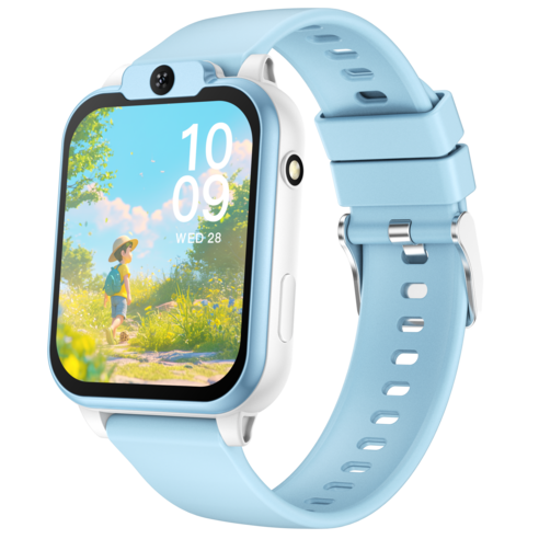 FDUCE 스마트 워치 T10, 블루투스, 4.8cm, 라이트 블루