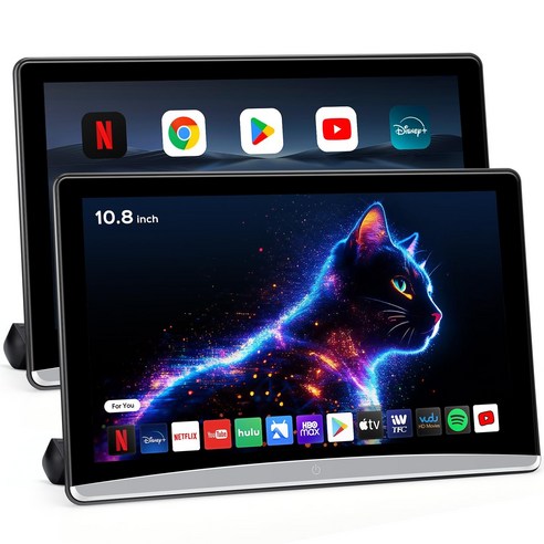 10.8인치 안드로이드13 자동차 헤드레스트 모니터 5G Wi-Fi 터치스크린 태블릿, 10.8" 2G+32G 2개