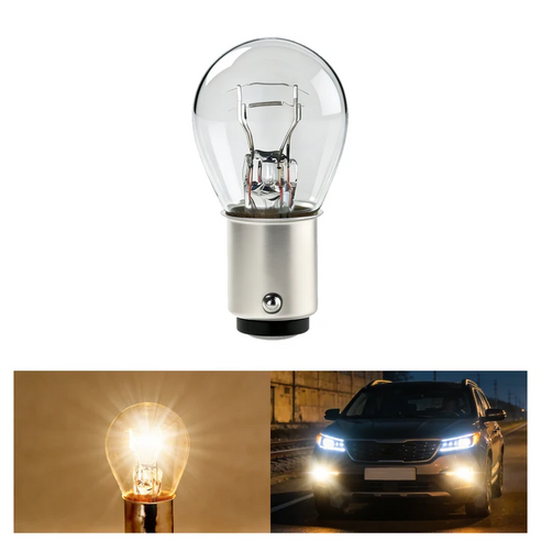 ProTap 1157 브레이크등 더블 전구 자동차검사 더블 황색 12V 21/5W 테일 램프, 1개, 28mm