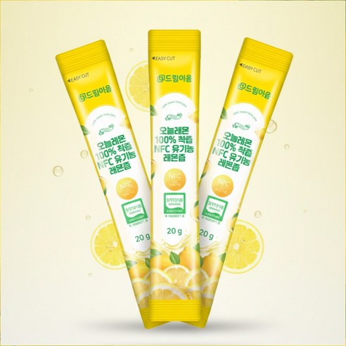 [대용량] 드림이음 오늘레몬 NFC 유기농 레몬즙 20g x 100포 2kg, 1박스 이미지 3