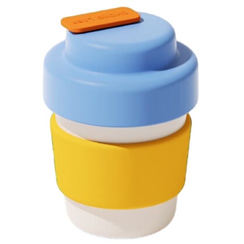 차코랩 휴대용 스트로우 대용량 보온보냉 텀블러, 블루, 1개, 420ml