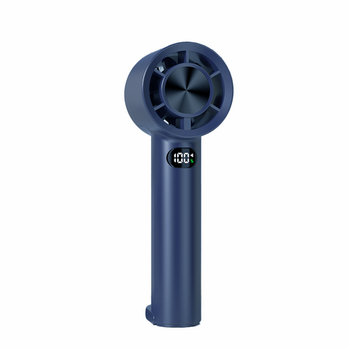 송흥 고속 휴대용 선풍기 미니 손선풍기 USB 충전 대용량 배터리 0~100단 5단계 조절, 네이비