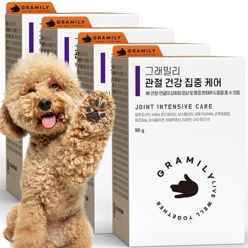 그래밀리 강아지 관절 집중 영양제, 뼈/관절강화, 4개