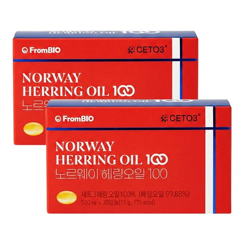 프롬바이오 노르웨이 헤링오일 100 30정, 30정, 2박스 - 기타건강식품 | 쿠팡