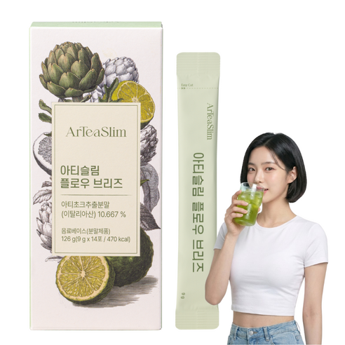 아티슬림 플로우 브리즈 베르가못향 아티초크 소화 간 클렌즈, 1개, 14회분
