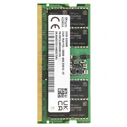 SK하이닉스 DDR5 노트북 메모리 24GB 5600MHz, 1개, HMCG72AEBSA103N