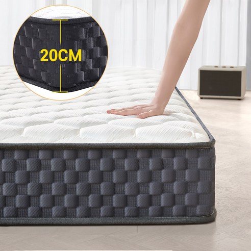 KURUA 침대 매트리스(슈퍼싱글)독립스프링 매트리스, 20cm, 중간