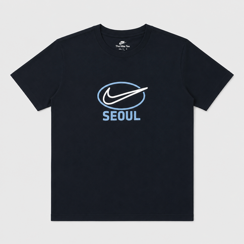 나이키 공용 검정 반팔티 소프트 서울 티셔츠