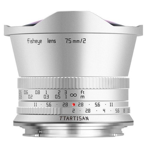 티티아티산 후지필름 X마운트 전용 광각 어안 단렌즈 APS-C 7.5mm F2, 실버