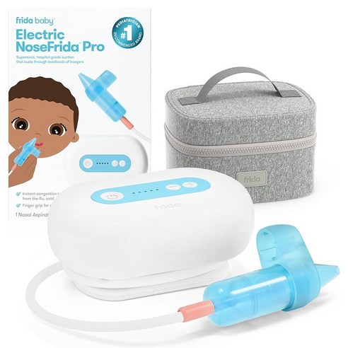 Frida Baby Electric NoseFrida Pro 용 비강 흡인기 병원 등급 흡입 및 코 흡입기 혼잡 완화를 위한 ...