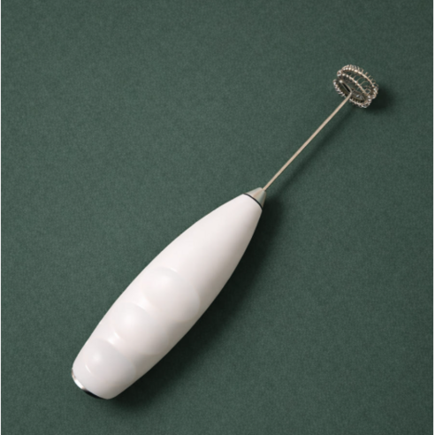 미니전동휘핑기 2중휘핑날 건전지포함, 1개, 화이트