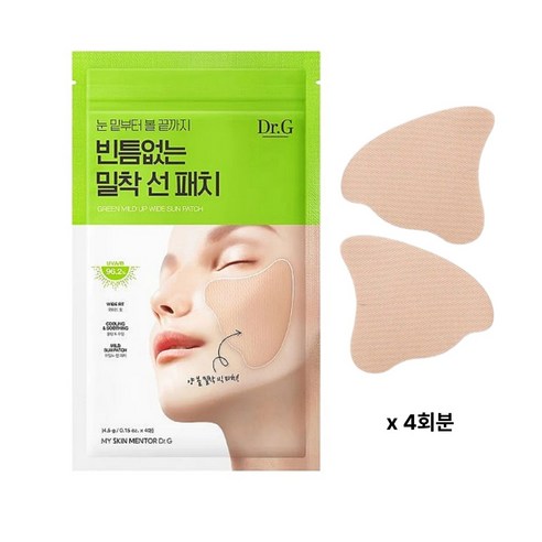닥터지 그린마일드 업 와이드 아웃도어 선패치 4회분/팩 (낱개제품), 1개, 4.5g