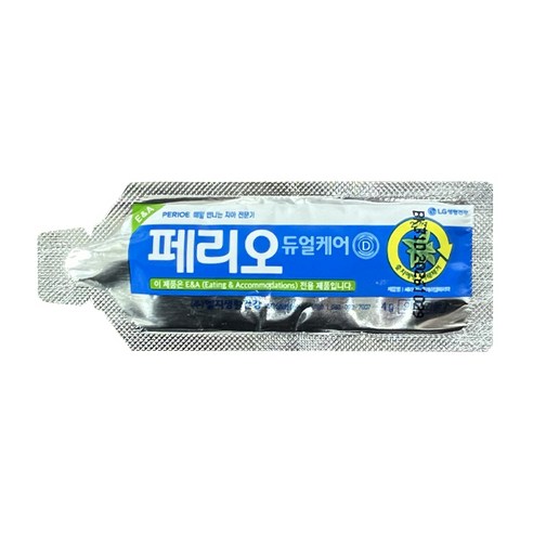 LG생활건강/페리오 듀얼케어 일회용 치약 4g, 상세확인