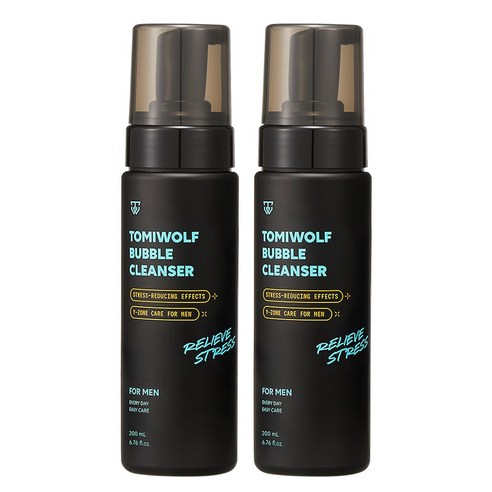 토미울프 5.5pH 약산성 버블 쿨링 클렌저 남성청결제, 200ml, 2개