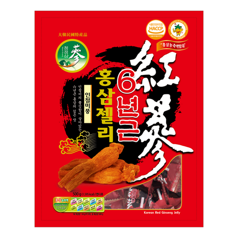 청정인삼 6년근 고함량 홍삼 젤리 500g, 1개 이미지 2