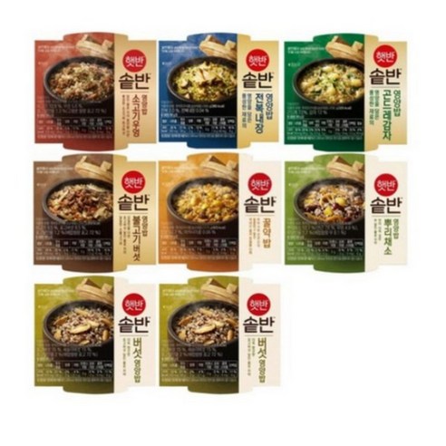 CJ 햇반 솥반 7종 맛보기 세트 (8입)