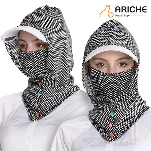 아리체 통풍 메쉬 후드 뒷목가리개+쿨 메쉬 마스크 이미지 2