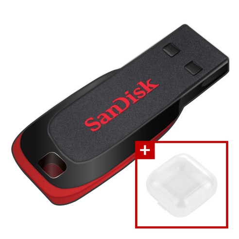 샌디스크 USB 메모리 크루저 블레이드 CZ50 + 미니 보관함 패키지, 1개, 32GB