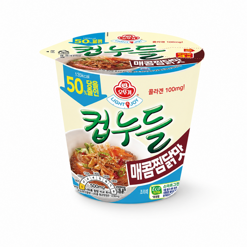 오뚜기 LIGHTJOY 컵누들 매콤찜닭맛 (45G), 1개