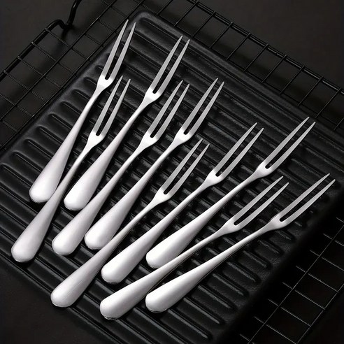 쿠코아 스테인리스 디저트 과일 티포크 10p 세트, 10개, 10*132mm 실버