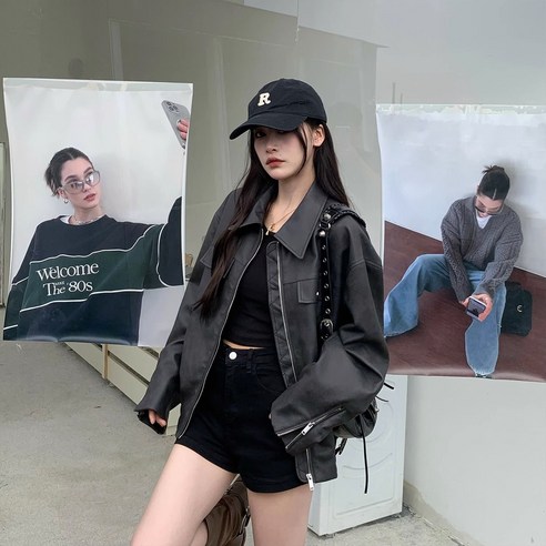 여성자켓 패션 레더자켓 캐주얼 재킷 코트