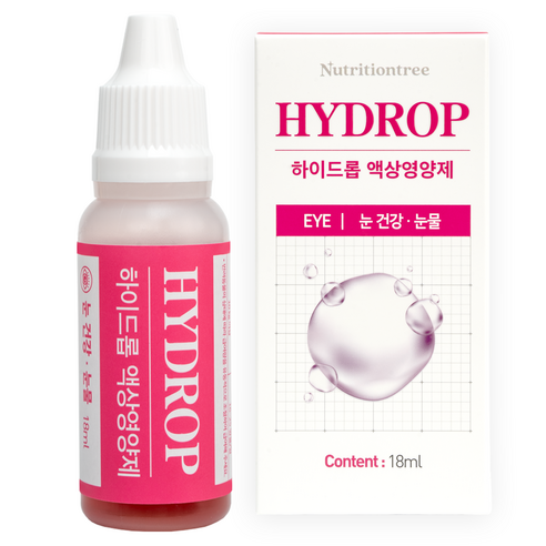 하이드롭 아이 강아지 고양이 눈곱 루테인 액상 영양제 18ml 1개, 눈물개선/눈건강, 30회분