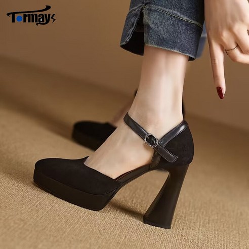 COSYEVNO여성 하이힐 봄여름 스크럽 웨지