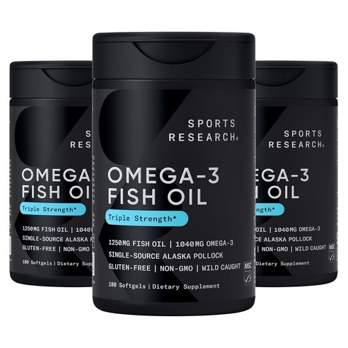 스포츠리서치 야생포획 알래스카산 명태 1040mg 오메가-3