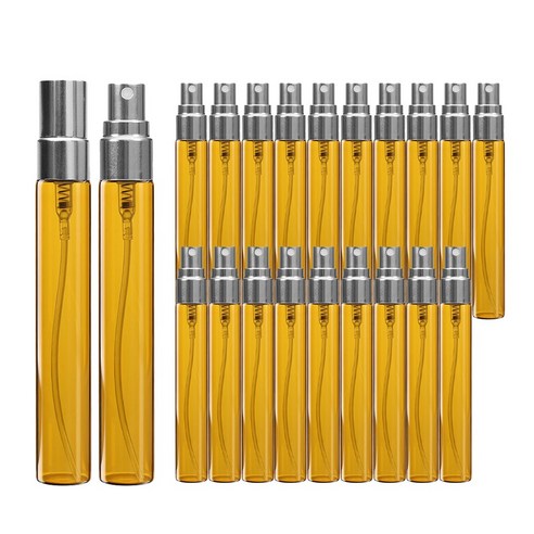향수용기 실버 브라운 스프레이 공병 10ml 20개 알루미늄뚜껑