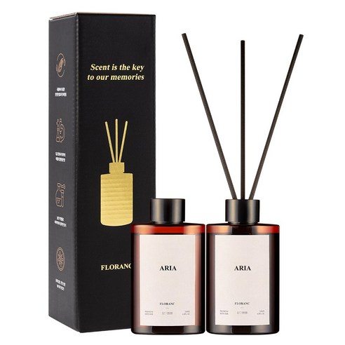 플로랑 실속형 디퓨저 향기뿜뿜 200ml 선물세트, 2개, 아리아