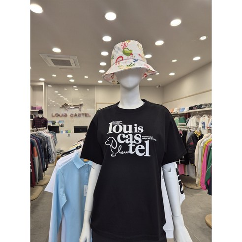 루이까스텔 여성 S/S 강아지 로고 그래픽 데일리 반팔티 7LOTS404B