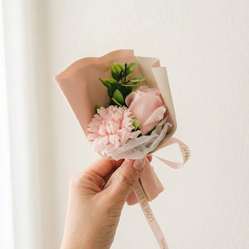 아르앤 메모리얼 추모꽃 납골당 미니꽃다발, 따뜻한기억 핑크, 1개