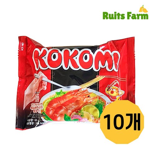 [루츠팜] 베트남 코코미라면 65gX10개 kokomi mi tom chua cay 새우맛 새우라면 코코미, 10개