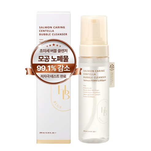 헤브블루 살몬 케어링 센텔라 버블 클렌져, 1개, 200ml