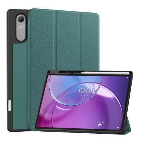 케이스나라 레노버 Idea Tab Pro Gen2 아이디어탭 프로 2세대/샤오신 패드 프로 GT 13 AI 호환 케이스 북커버 펜슬 수납, 1개, 초록색