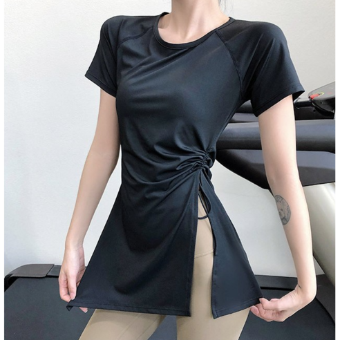 루나핏 여성용 요가 필라테스 슬림 반팔 티셔츠