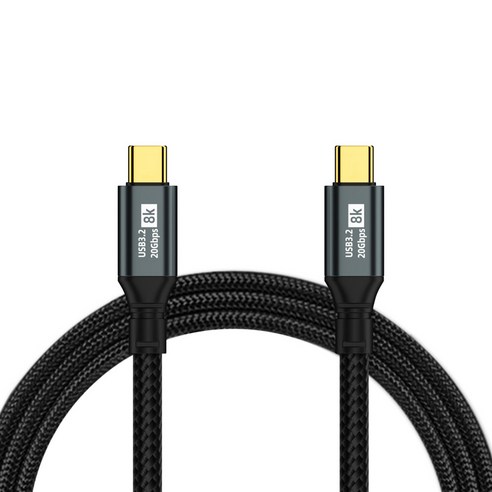 컴스 USB 3.2 C타입-C타입 100w 8K 20Gbps PD 고속충전 Gen2 케이블 JA296, 1개, 1m