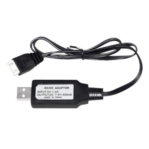 올칩 7.4V 리튬 배터리용 XH-4P USB 충전기 RC카 드론 보트 호환 충전 케이블, 1개, (XH4P) 7.4v USB충전기