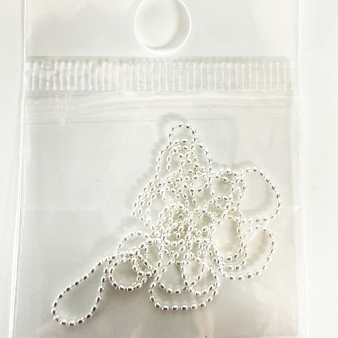 네일 볼체인 0.8mm x 50cm 골드/실버, 2개, 볼체인0.8x50cm-실버