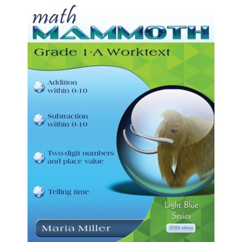 (영문도서)Math Mammoth Grade 1-A Worktext Paperback, Math Mammoth, English, 9781954379374