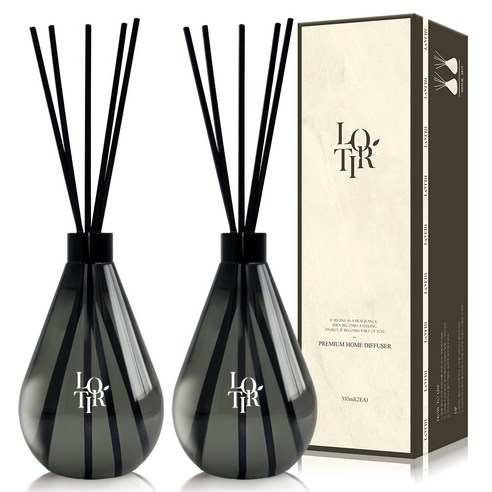 로티르 프리미엄 대용량 디퓨저 2P 선물세트 실내 방향제 베스트향, 2개, 510ml, 호텔우드