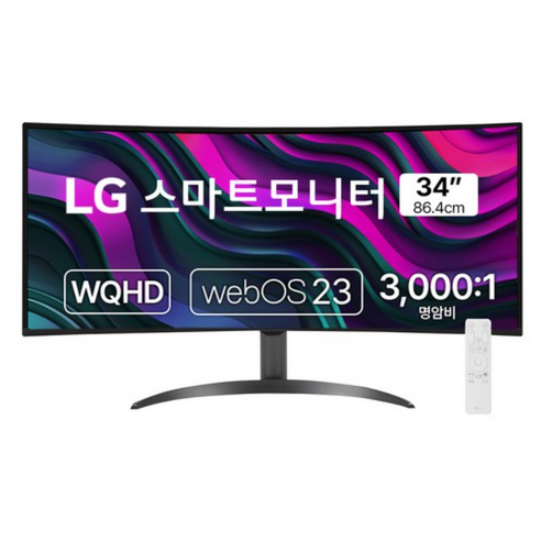 LG전자 WQHD MyView 스마트 모니터 방문설치, 86.4cm, 34SR60QC