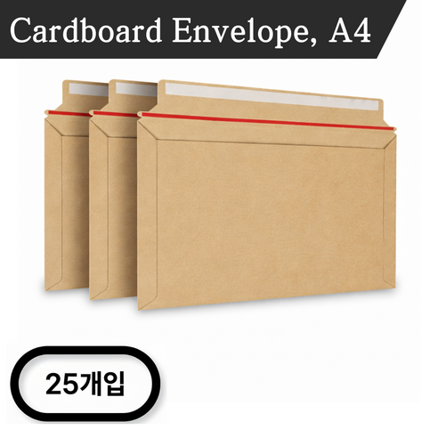 점착형 강화 서류봉투 크라프트, 25개, A4