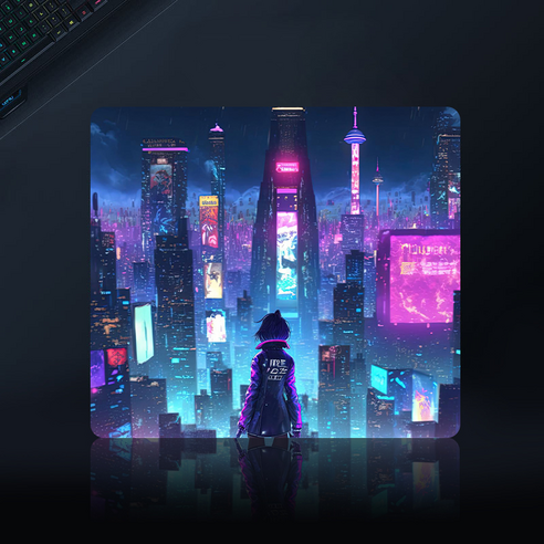 Lanaya Assassin X 스피드 게이밍 컨트롤 마우스패드 450 x 400 x 4 mm, 1개, Cyberpunk