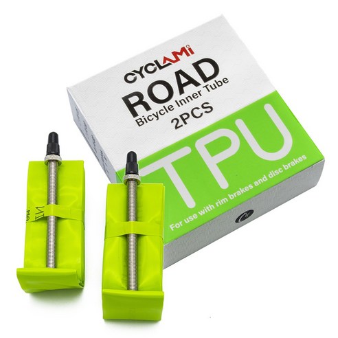 사이클라미 초경량 TPU 로드용 자전거 튜브 2개 세트 700x18/32C 80mm, 1세트