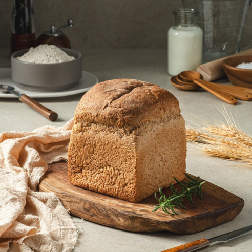 통밀100% 백프로 통밀빵 통밀식빵 식사빵 저당 저염 비건 - 조리 예시