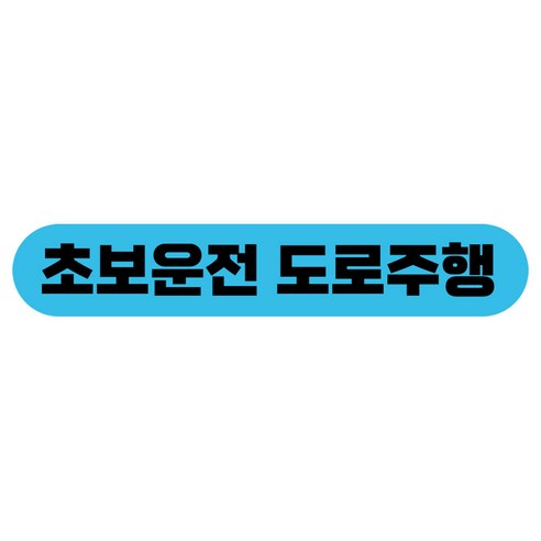 라쿤마켓 초보운전 자석스티커 도로주행 연수용 방수기능 야간반사기능, 04 바게트형, 1개, 파랑