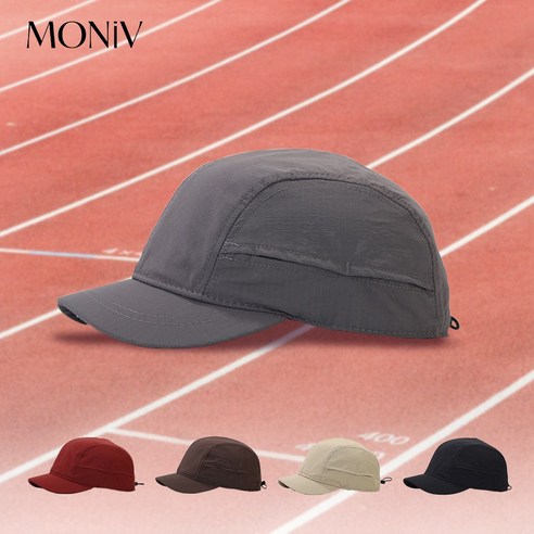 모니브 메쉬 러닝 모자 스포츠 캡, 다크그레이, 1개