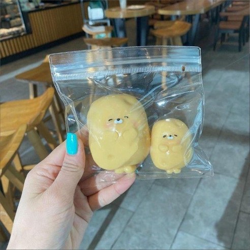 도레아 말랑이 스퀴시 캐릭터 스트레스볼 촉감 힐링, 1세트, 옵션10 더블 감자 말랑이