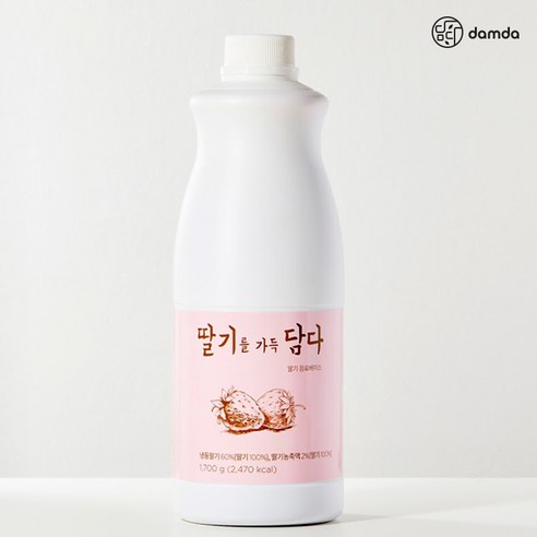 [담다] 딸기 베이스 딸기를 가득담다 1.7kg x 1개 카페음료 음료베이스 에이드 주스, 1개 - 딸기 | 쿠팡